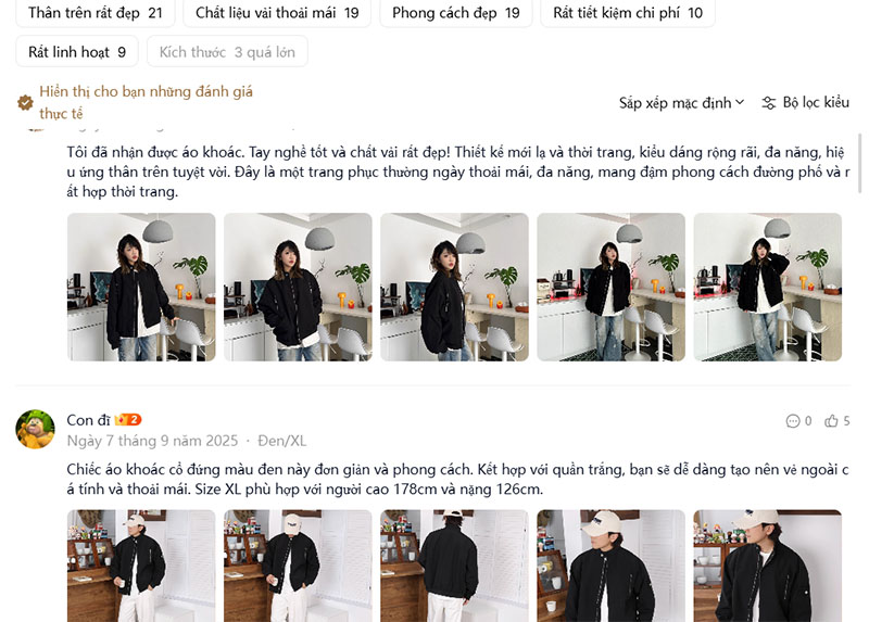 Chọn shop dựa vào bình luận của khách hàng
