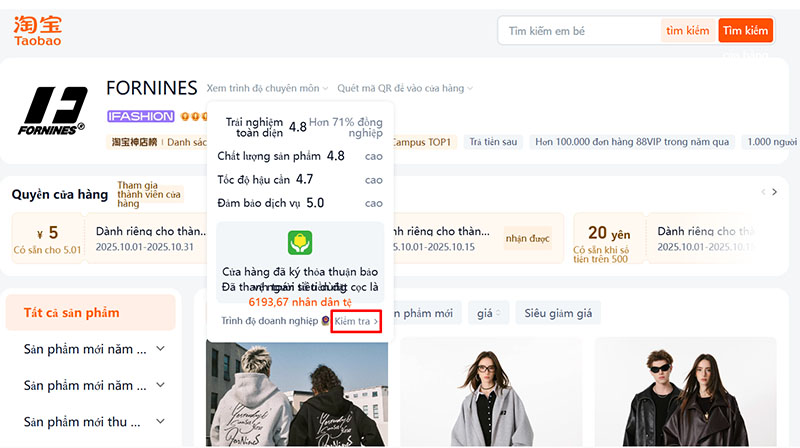 Click chọn mục "Kiểm tra"