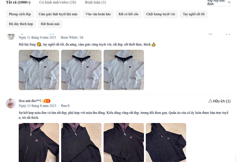 Đánh giá của các khách hàng đã sử dụng sản phẩm