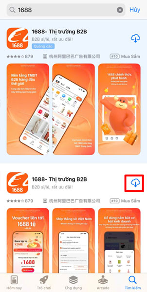Tải app 1688 về điện thoại