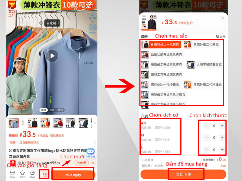 Chọn mua sản phẩm