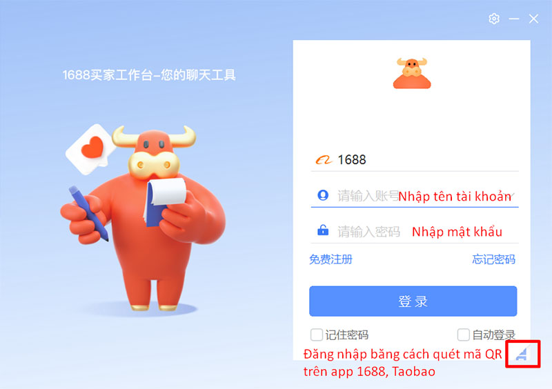 Đăng nhập vào tài khoản trò chuyện