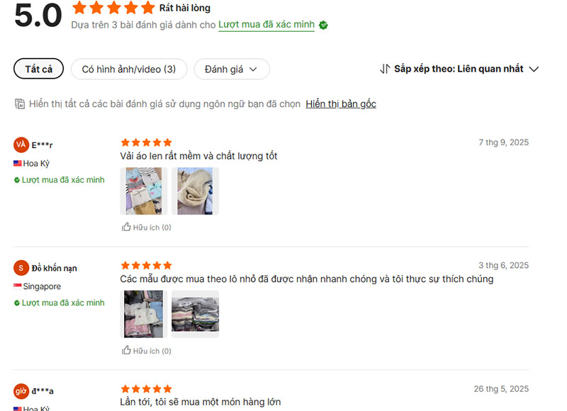 Xem lịch sử giao dịch, phản hồi của khách hàng