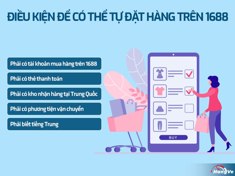 Điều kiện để có thể tự đặt hàng trên 1688