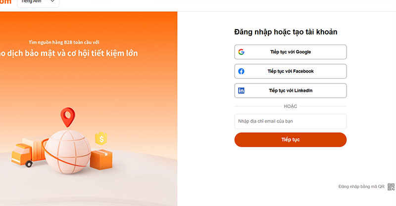 Nhập email của mình, sau đó bấm “Tiếp tục” rồi nhập mật khẩu