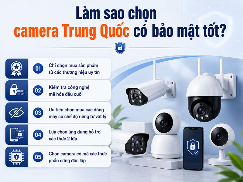Làm sao chọn camera Trung Quốc có bảo mật tốt? 