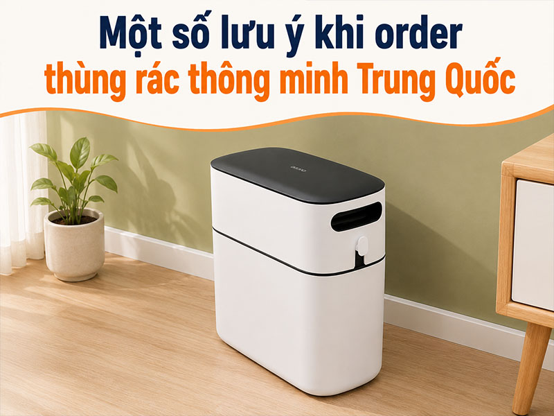 Một số lưu ý khi order thùng rác thông minh Trung Quốc