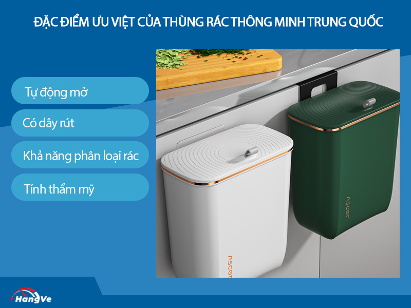 Đặc điểm ưu việt của thùng rác thông minh Trung Quốc