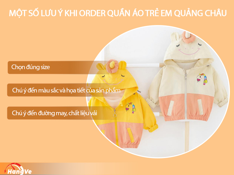 Một số lưu ý khi order quần áo trẻ em Quảng Châu