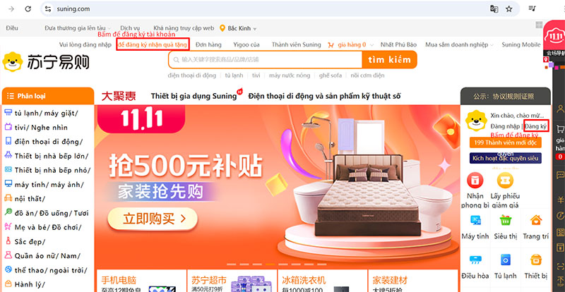 Thực hiện đăng ký tài khoản