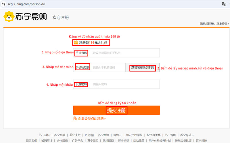 Điền thông tin vào từng ô