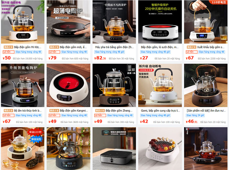 Link shop order bếp hồng ngoại Trung Quốc uy tín giá tốt trên Taobao, Tmall