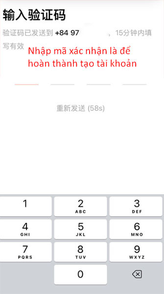 Nhập mã số xác nhận