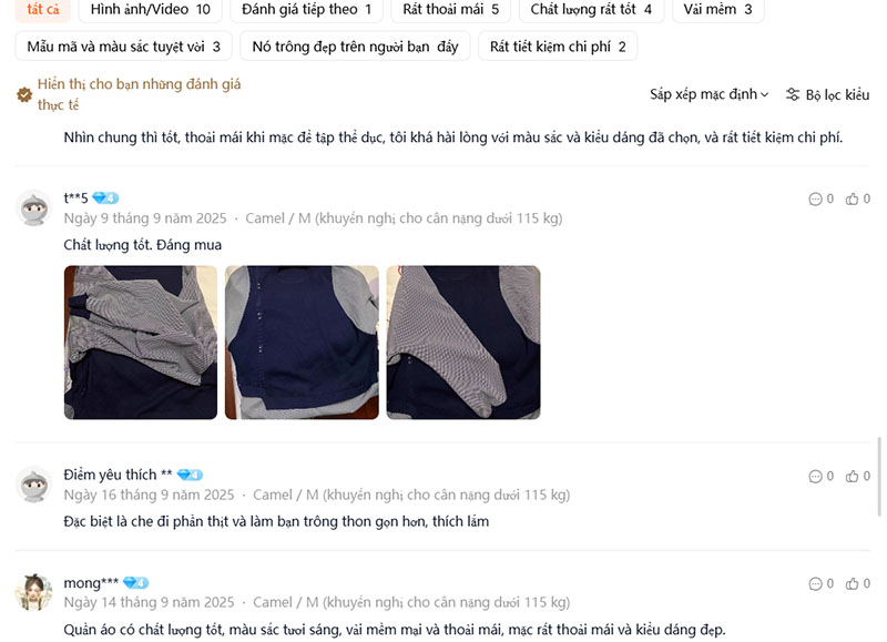 Phản hồi của khách hàng giúp bạn dễ dàng biết được sản phẩm chất lượng, shop uy tín hay không