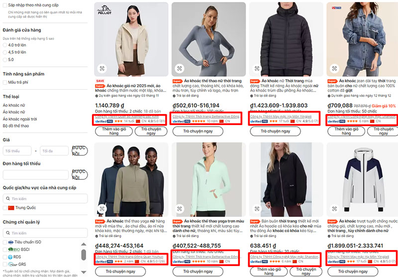 Đánh giá sản phẩm và đánh giá nhà cung cấp