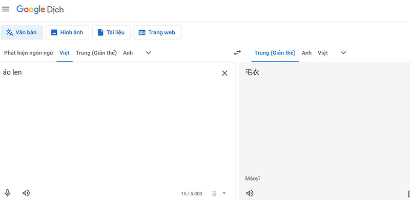 Dịch từ khóa sản phẩm sang tiếng Trung để tìm kiếm