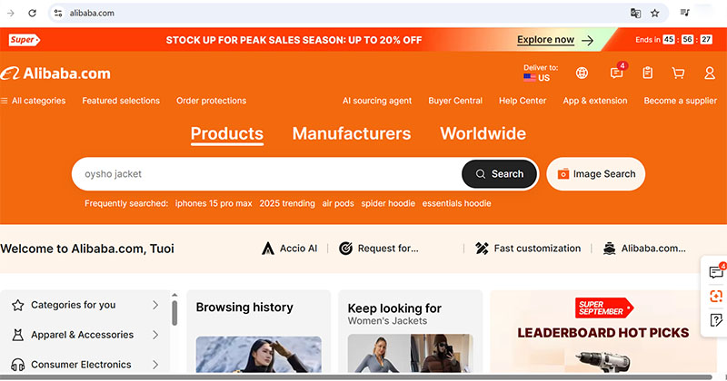 Alibaba - Trang TMĐT toàn cầu hỗ trợ mua hàng nội địa Trung cho khách quốc tế