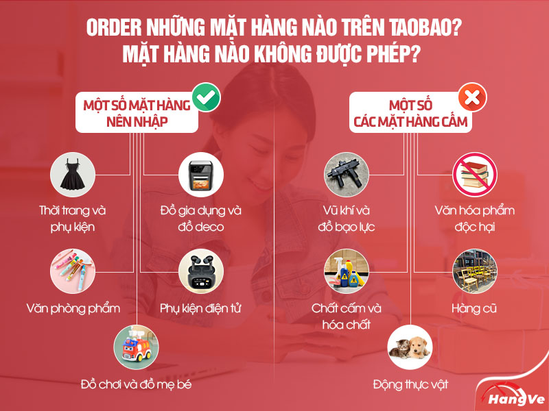 Order những mặt hàng nào trên Taobao? Mặt hàng nào không được phép? 