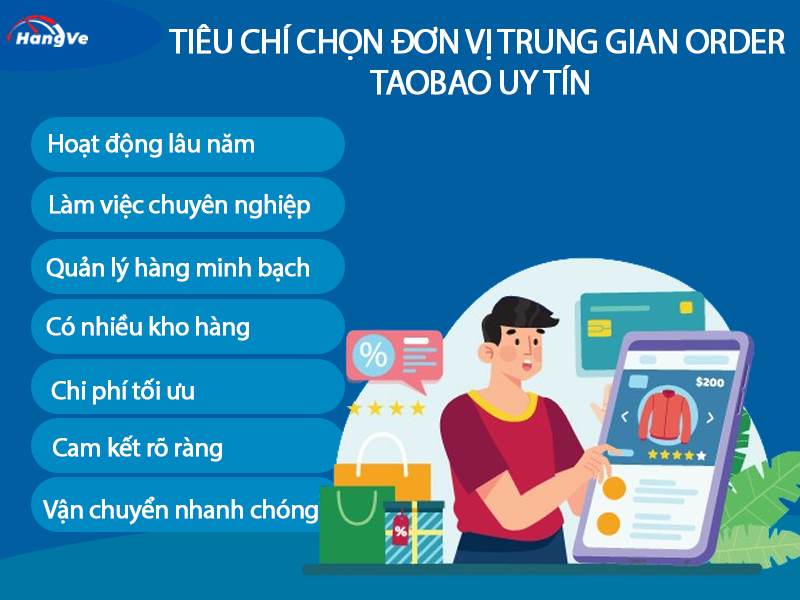 Các tiêu chí chọn đơn vị trung gian order Taobao uy tín