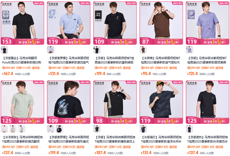 Link nhập áo thun nam Trung Quốc trên 1688, Taobao, Tmall