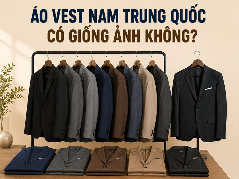 Áo vest nam Trung Quốc có giống ảnh không?