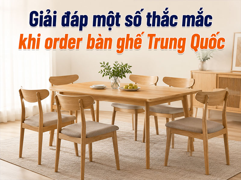 Giải đáp một số thắc mắc khi order bàn ghế Trung Quốc