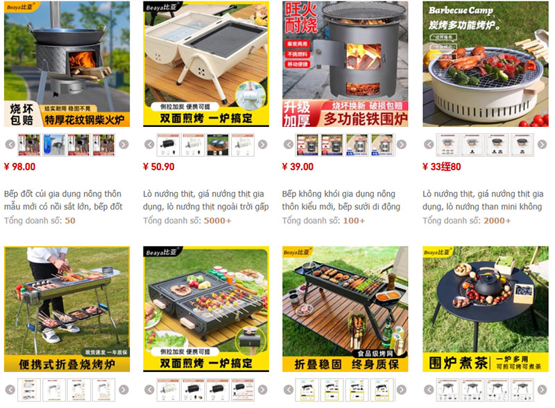 Link nhập bếp nướng than hoa Trung Quốc giá rẻ