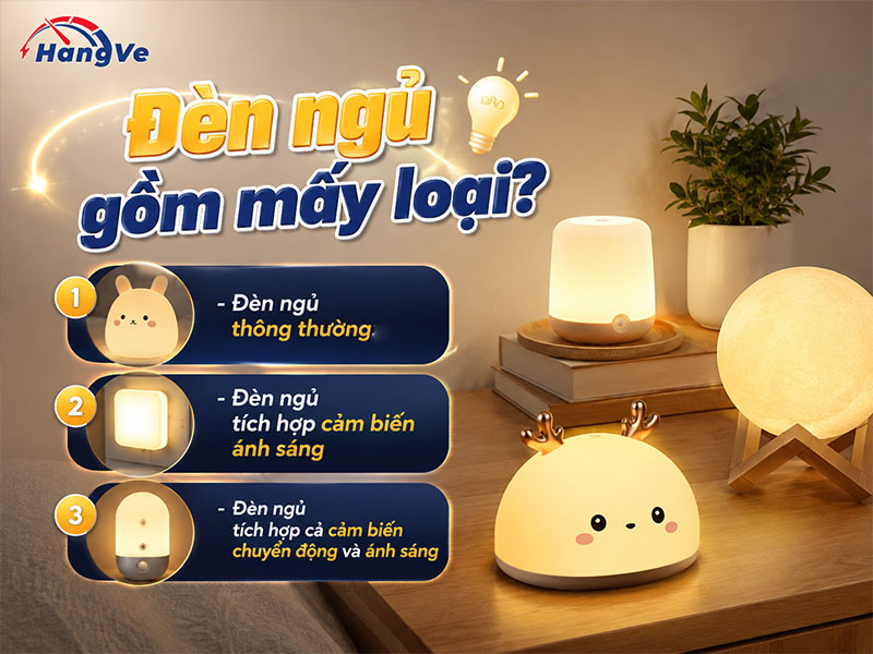 Đèn ngủ gồm mấy loại?
