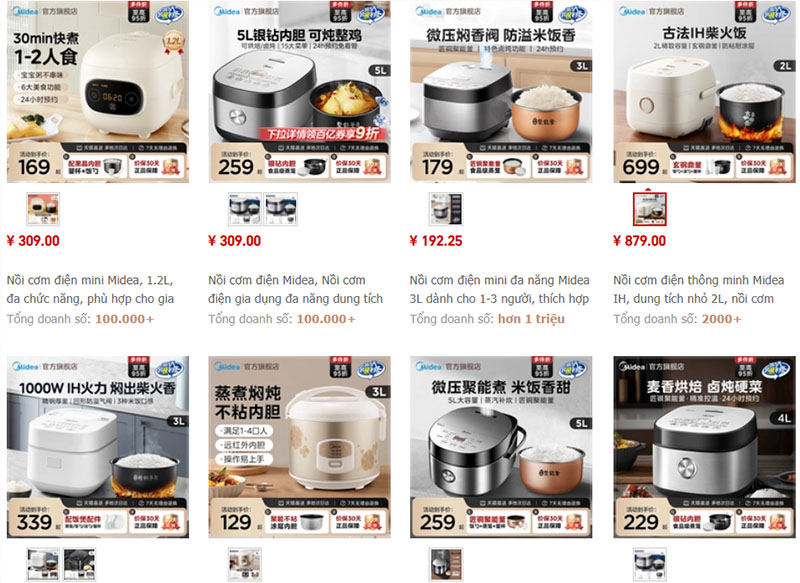 Link nhập nồi cơm điện Trung Quốc