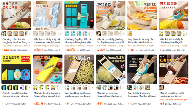 Link nhập Bộ cắt thái rau củ đa năng