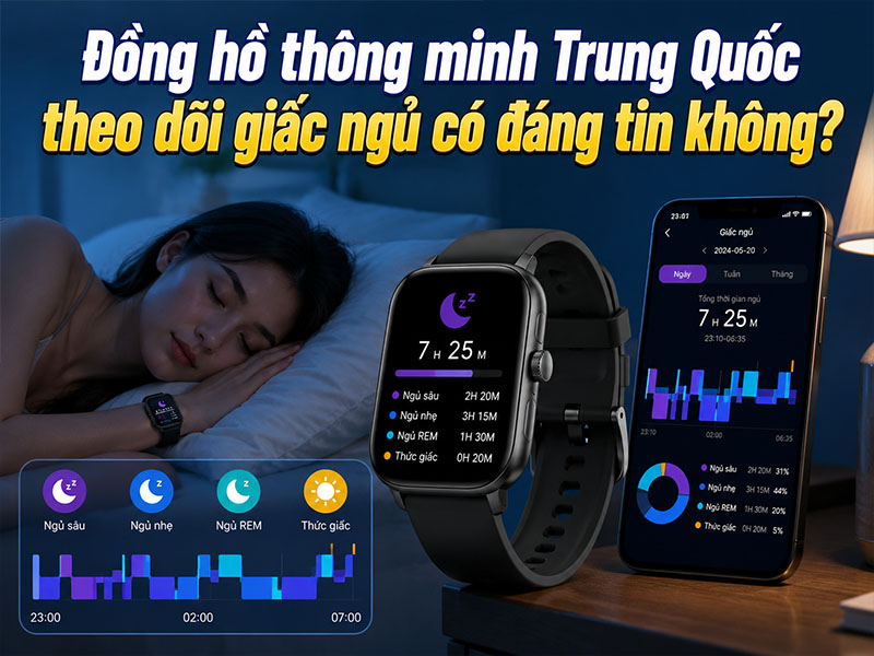 Đồng hồ thông minh Trung Quốc theo dõi giấc ngủ có đáng tin không?