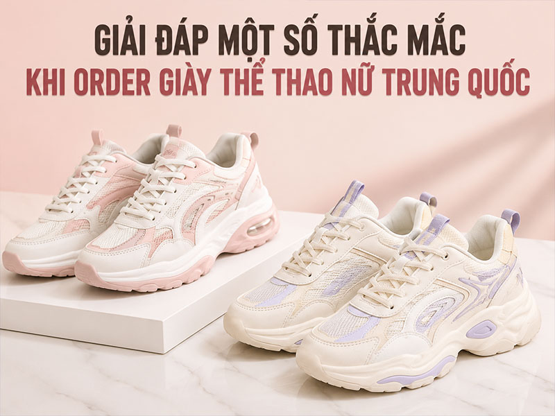 Giải đáp một số thắc mắc khi order giày thể thao nữ Trung Quốc