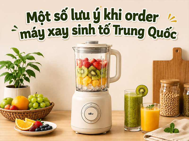 Một số lưu ý khi order máy xay sinh tố Trung Quốc
