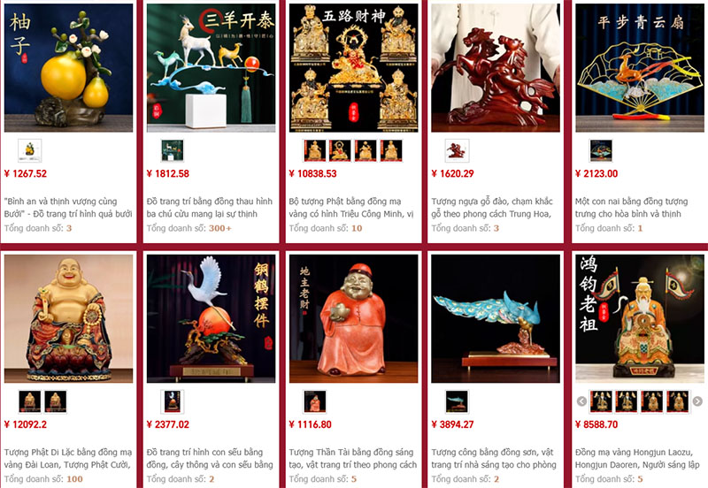 Link nhập đồ phong thủy nội địa Trung Quốc chất lượng, giá tận xưởng