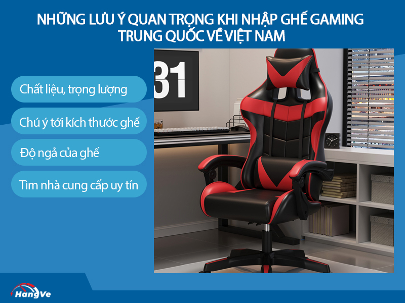 Những lưu ý quan trọng khi nhập ghế gaming giá rẻ Trung Quốc về Việt Nam