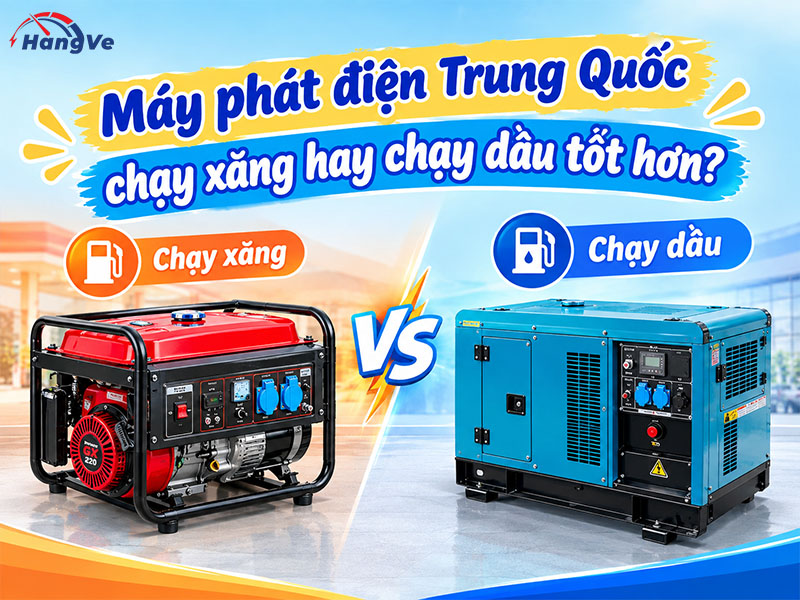 Máy phát điện Trung Quốc chạy xăng hay chạy dầu tốt hơn? 