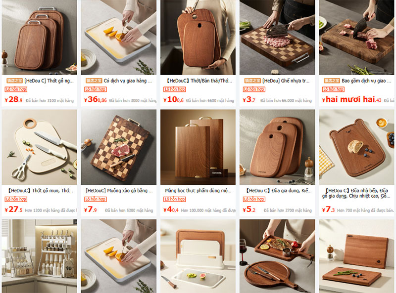 Link order thớt nội địa Trung uy tín giá tốt trên 1688