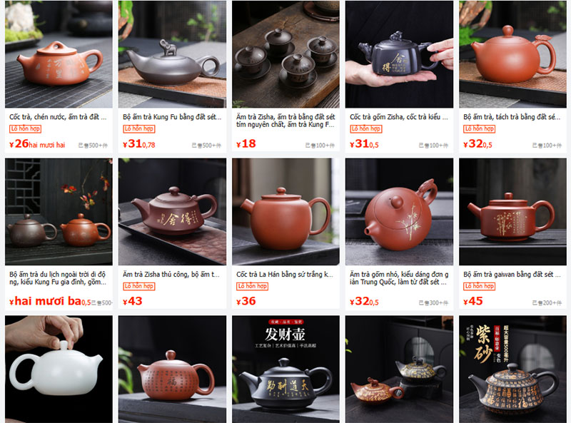 Link shop bán ấm pha trà nội địa Trung trên 1688