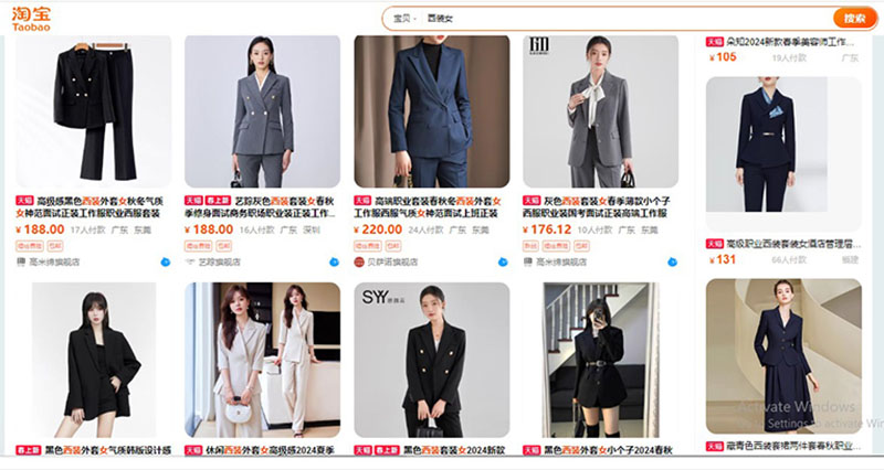 Nguồn áo vest nữ nội địa Trung trên Taobao