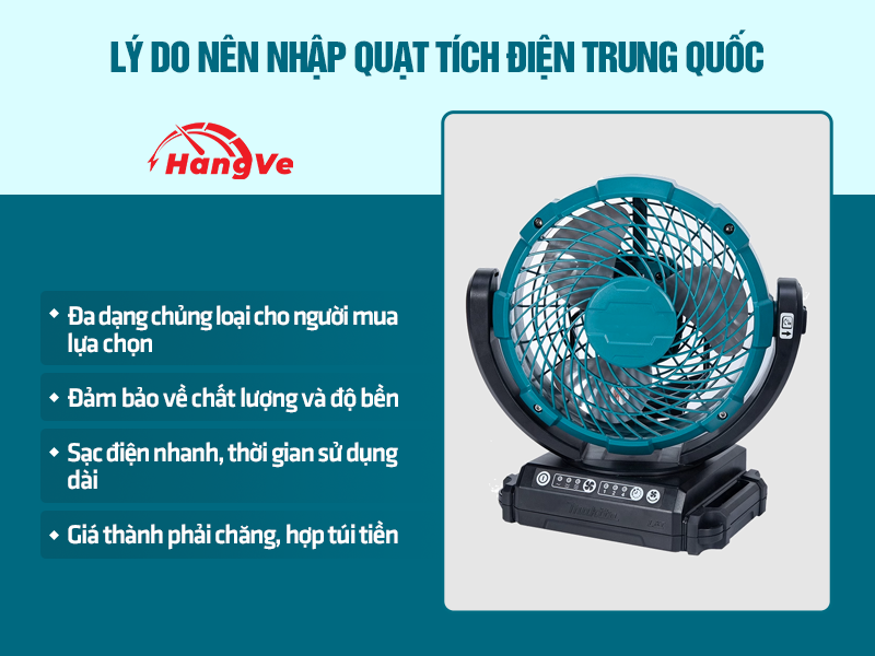 quạt tích điện Trung Quốc