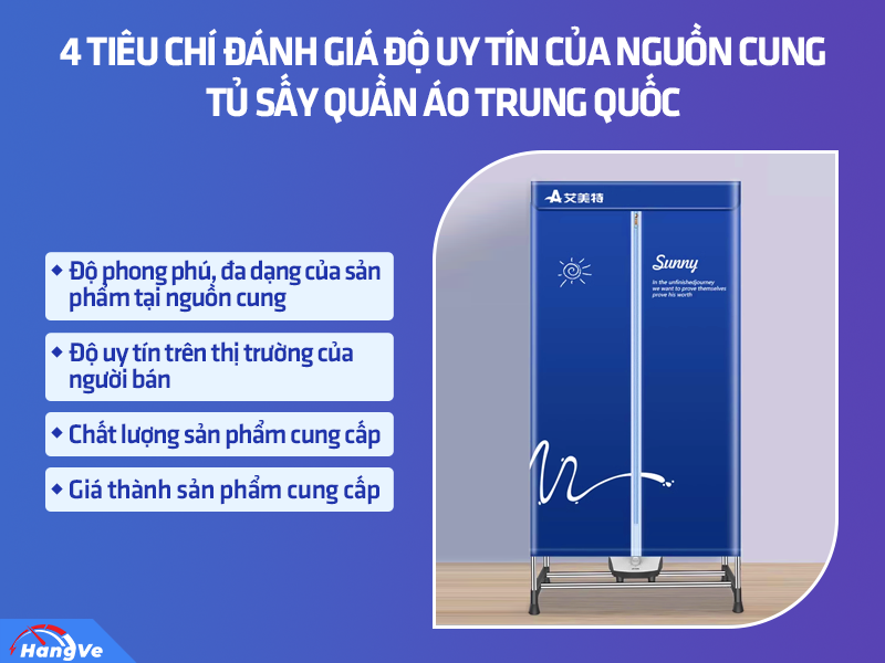 Tủ sấy quần áo Trung Quốc