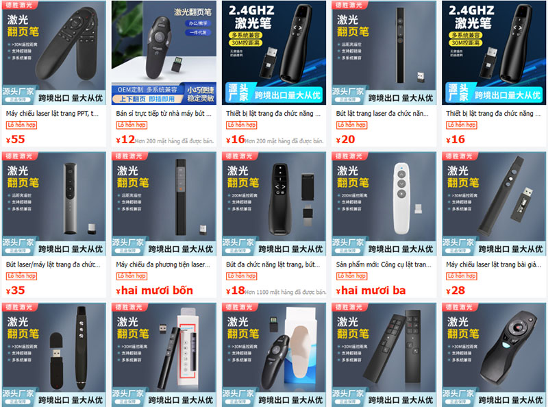 Nguồn bút trình chiếu nội địa Trung trên 1688