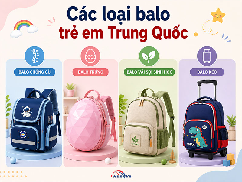 Ba lô trẻ em Trung Quốc có các loại nào?