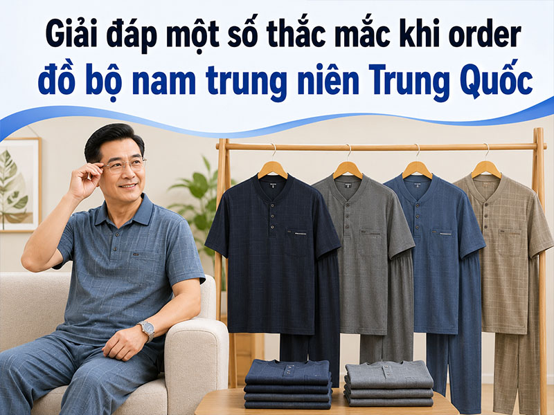 Giải đáp một số thắc mắc khi order đồ bộ nam trung niên Trung Quốc