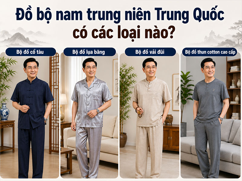 Đồ bộ nam trung niên Trung Quốc có các loại nào?