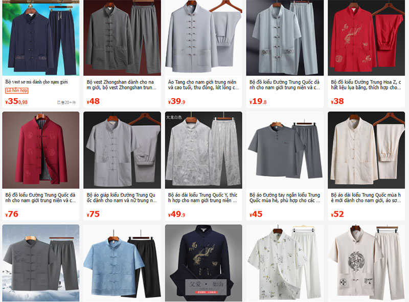 Link shop bán đồ bộ nam trung niên Trung Quốc chất lượng