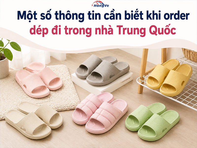Một số thông tin cần biết khi order dép đi trong nhà Trung Quốc
