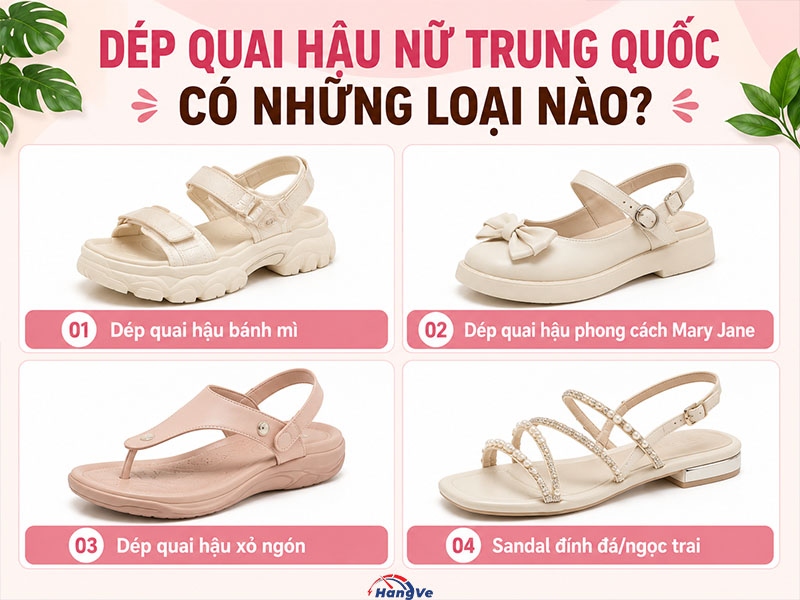 Dép quai hậu nữ Trung Quốc có các loại nào?