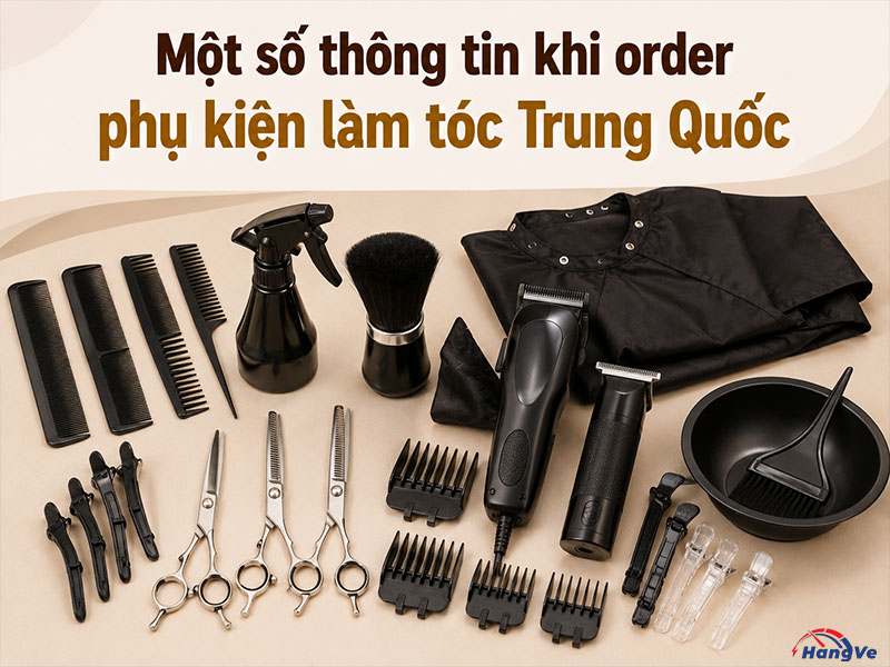 Một số thông tin khi order phụ kiện làm tóc Trung Quốc