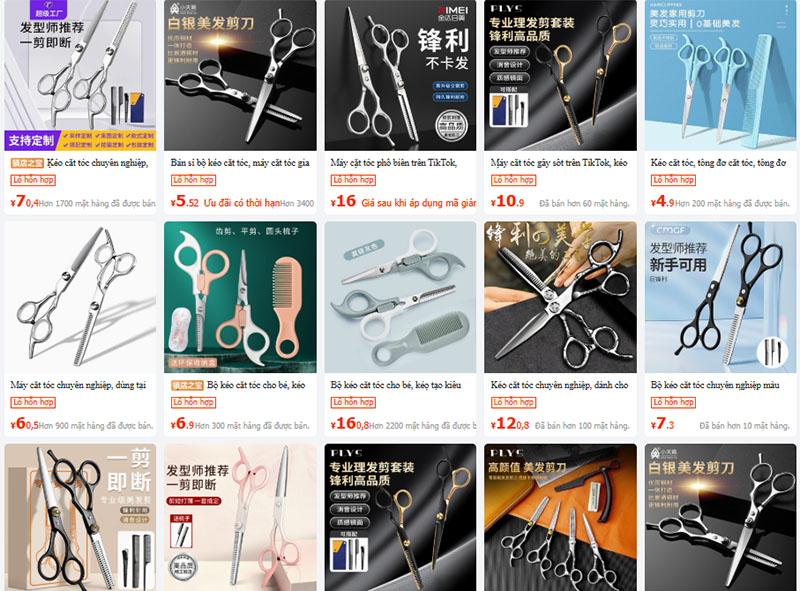 Gợi ý link shop bán phụ kiện làm tóc nội địa Trung